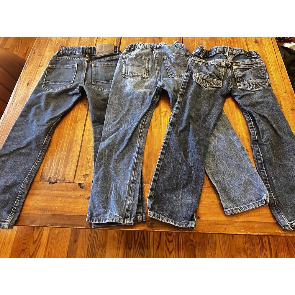 Boys Size 5 Jeans Denim Pants Lot Of 3 Various Brands Including Gap Nautica